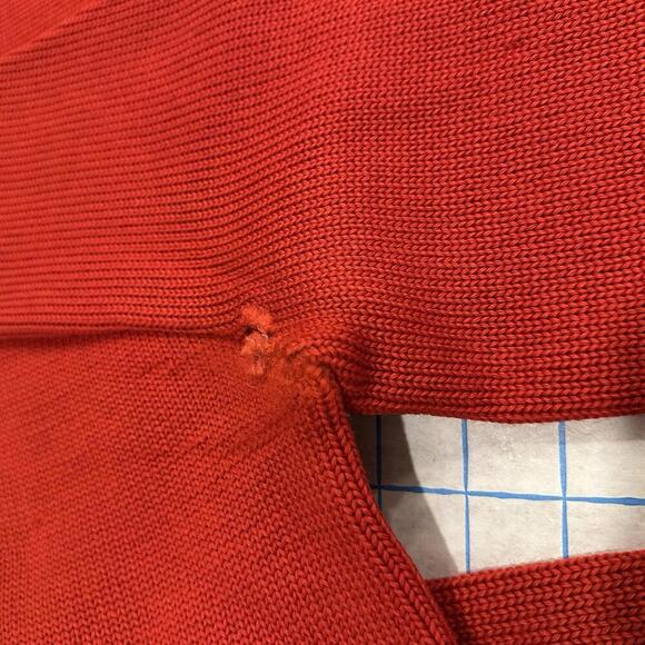 Vintage Imperial Cardigan Mens Size 38 1940s 1950s Made in USA Distressed Red - Picture 8 of 15